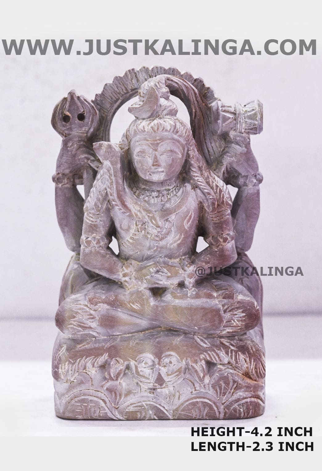 SHIR SHIVA (PINKSTONE) MARBLE HEIGHT-4.2 INCH | Justkalinga.com.