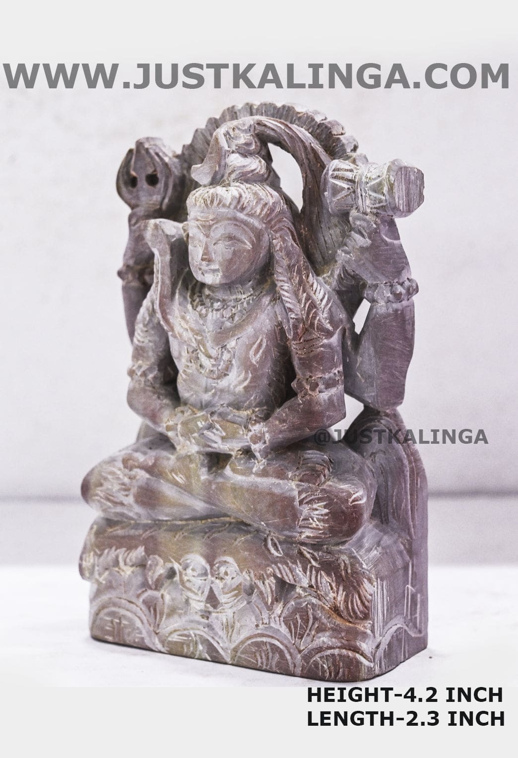 SHIR SHIVA (PINKSTONE) MARBLE HEIGHT-4.2 INCH | Justkalinga.com.