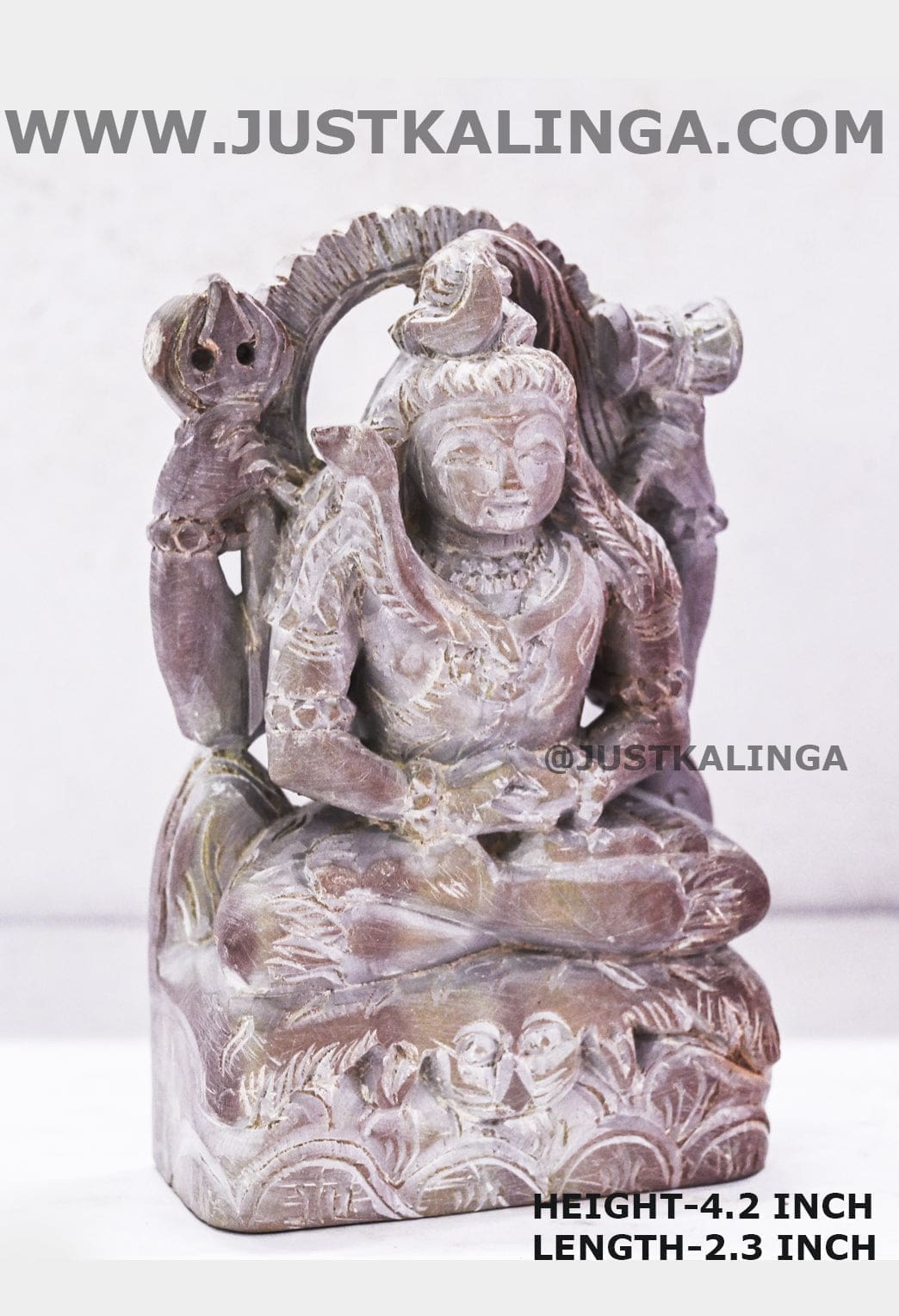 SHIR SHIVA (PINKSTONE) MARBLE HEIGHT-4.2 INCH | Justkalinga.com.