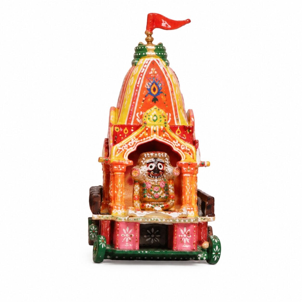 Handmade Wooden Jagannath Rath for Home - Image 2