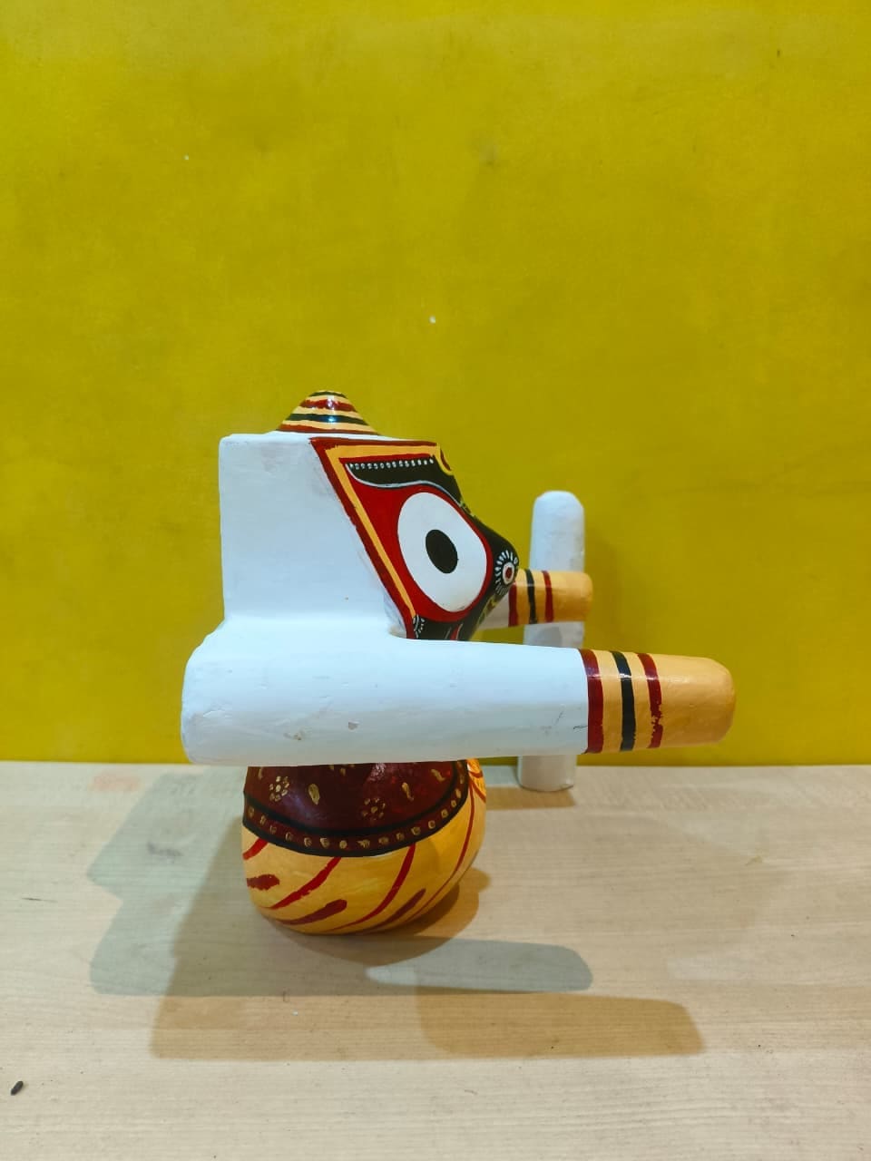 Laxmi Rupam: Ritual-Grade Neem Wood Jagannath Murti | From shri jagannath dham , puri - Image 3