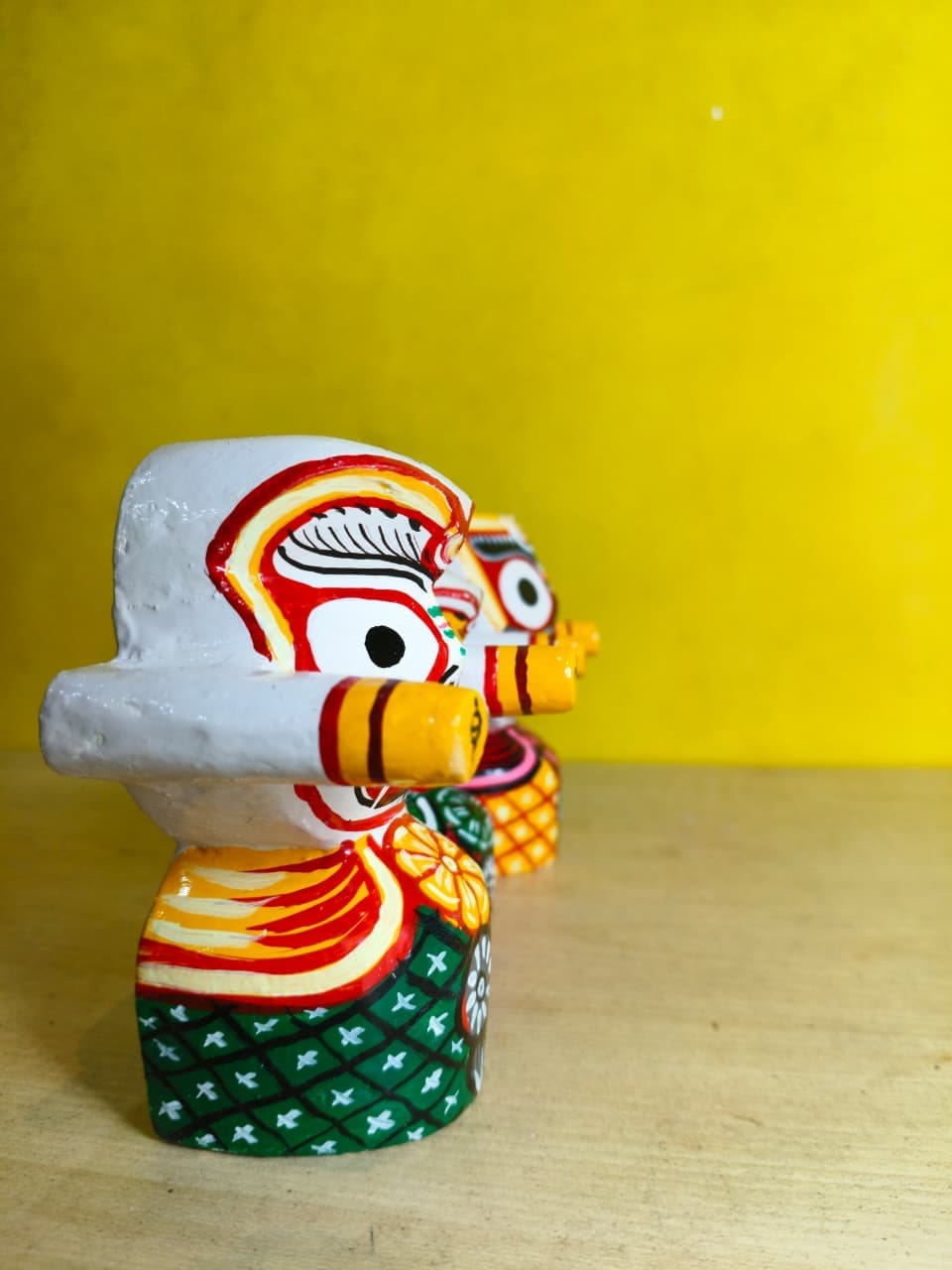 Raja Rupam: Ritual-Grade Neem Wood Jagannath Set | From shri jagannath dham , puri - Image 5