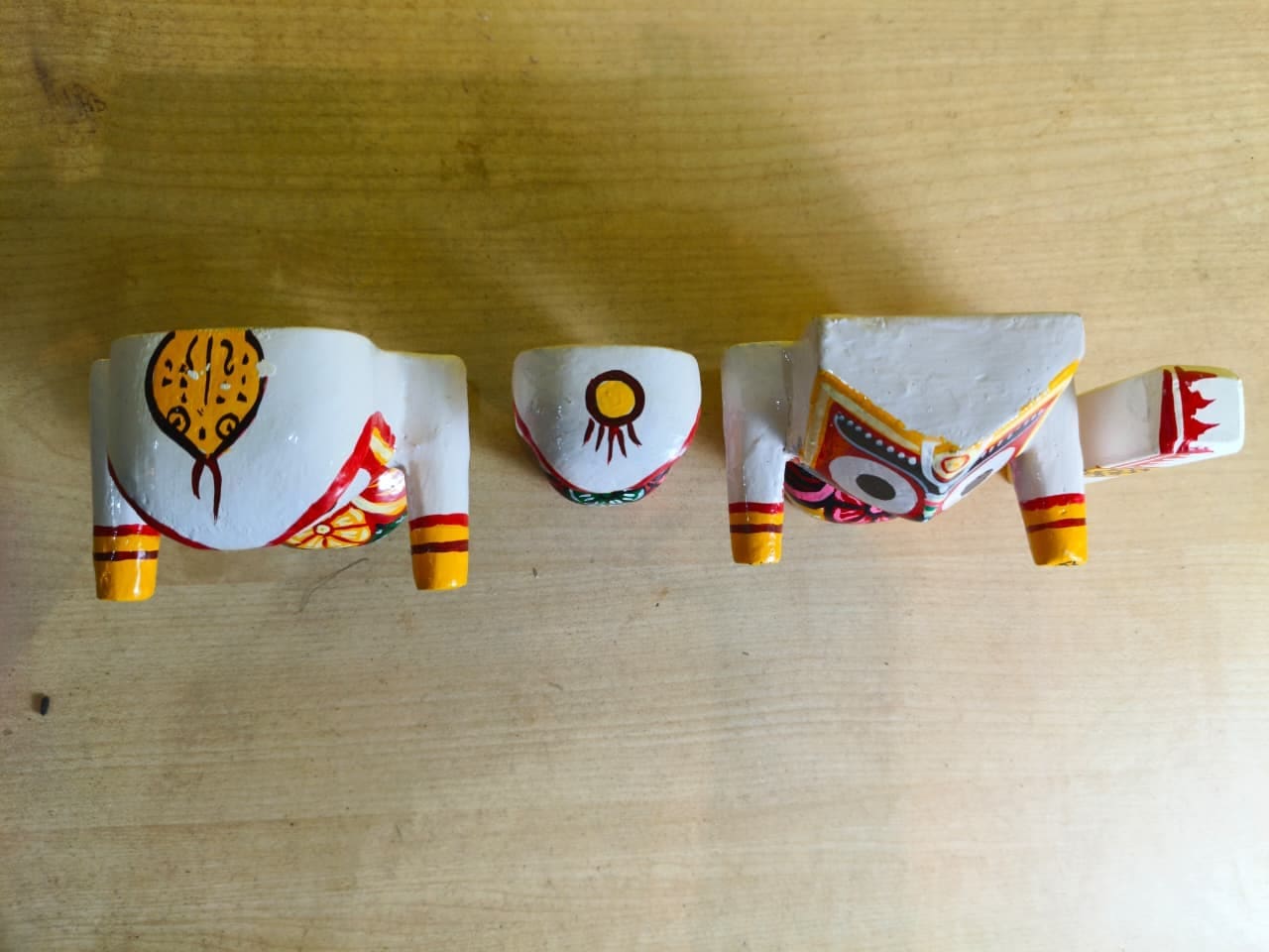 Raja Rupam: Ritual-Grade Neem Wood Jagannath Set | From shri jagannath dham , puri - Image 3