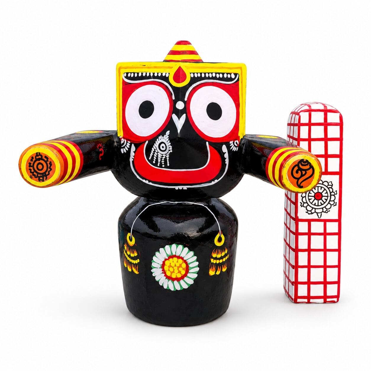 Kaleswar Rupam: Ritual-Grade Neem Wood Jagannath Murti - Image 2