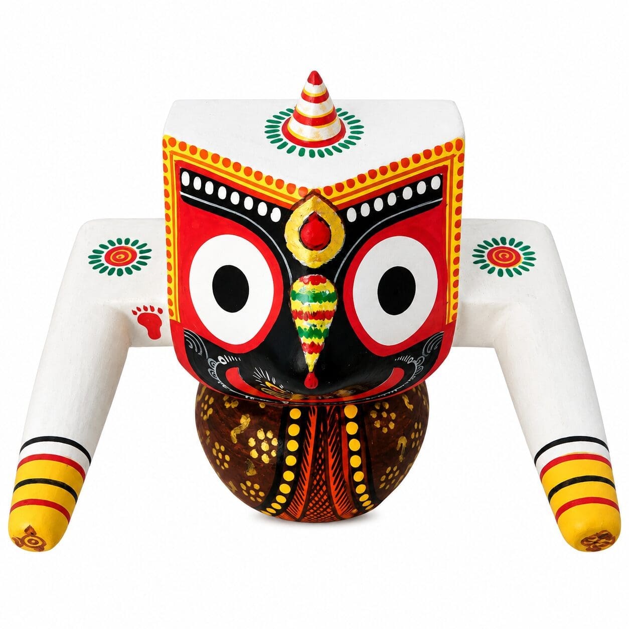 Laxmi Rupam: Ritual-Grade Neem Wood Jagannath Murti - Image 3