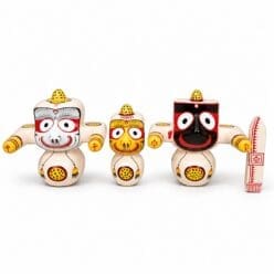 Mohon Rupam Jagannath Set in neem wood for devotional home worship