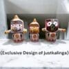 Exquisite Sweta Varnam Jagannath Murti set carved from white neem wood, featuring Lord Jagannath, Balabhadra, Subhadra, Sudarsan Chakra, with Nirmalya, Sanjua, dress, and puja guide.