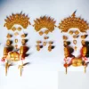 Brass Suna Besha displayed on a home altar, recreating the grandeur of the Shri Mandir tradition.