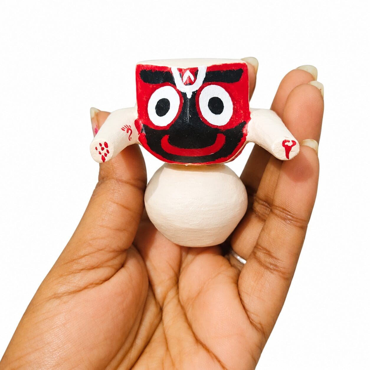 Mohan Rupam: Ritual-Grade Neem Wood Jagannath Murti | From shri jagannath dham , puri - Image 2