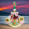 Lord Jagannath adorned with the Bada Shringar Besha, a floral attire symbolizing devotion and adornment.
