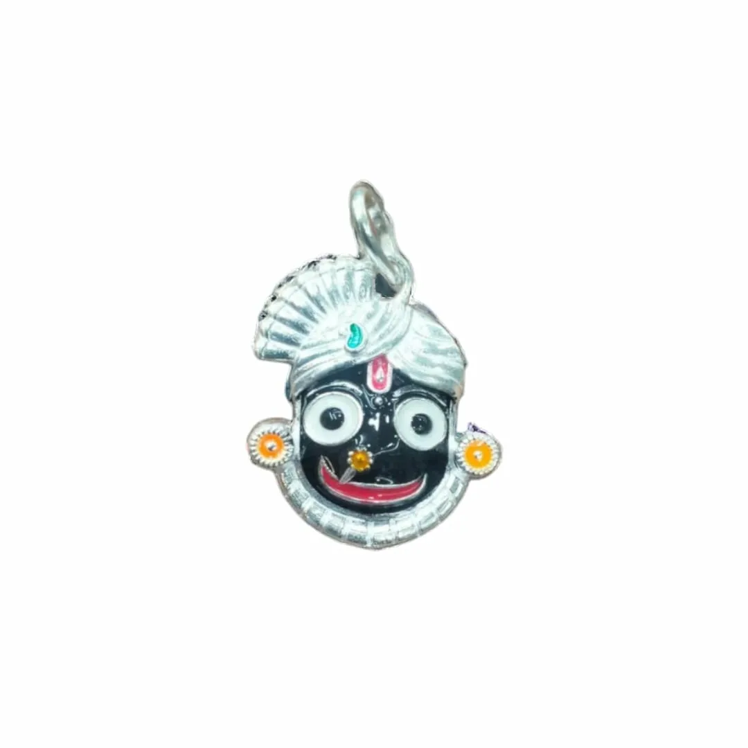 Jagannath Silver Locket featuring the sacred Nila Chakra, symbolizing spiritual transformation and connection to the divine.