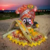 Royal Combo of Shri Jagannath Mahaprabhu, including a 2-inch neem wood murti, dress, and Mukut (crown).