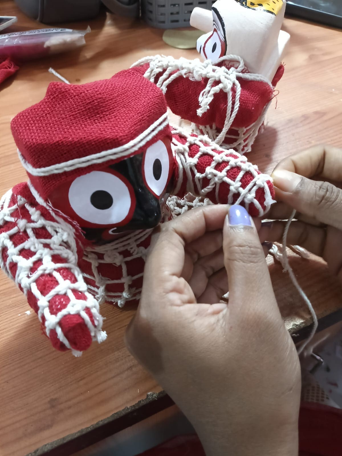 Senapata Lagi idol: Ritual-Grade Neem Wood Jagannath Set | From shri jagannath dham , puri - Image 5