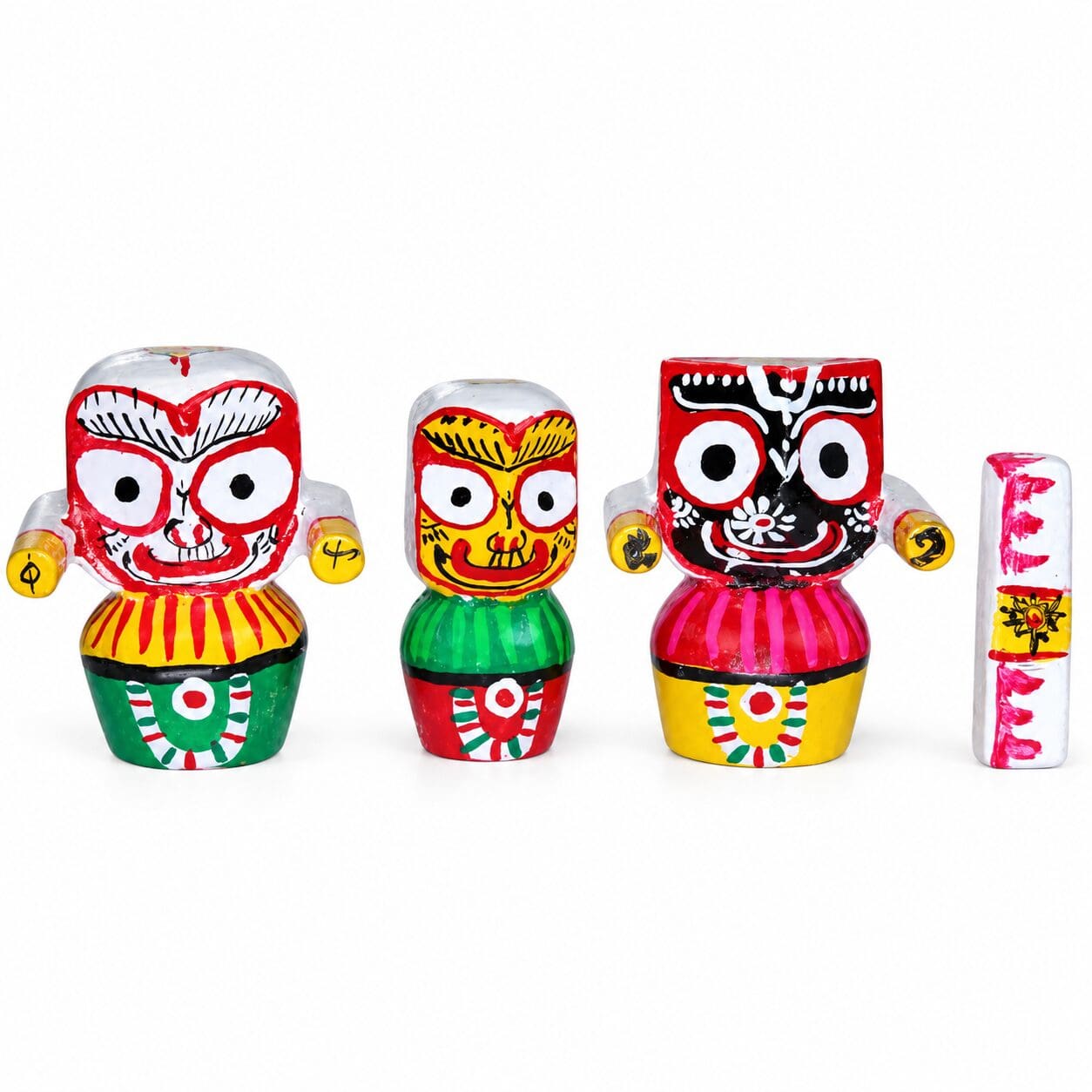 Raja Rupam (2 inches): Ritual-Grade Neem Wood Jagannath Set - Image 3