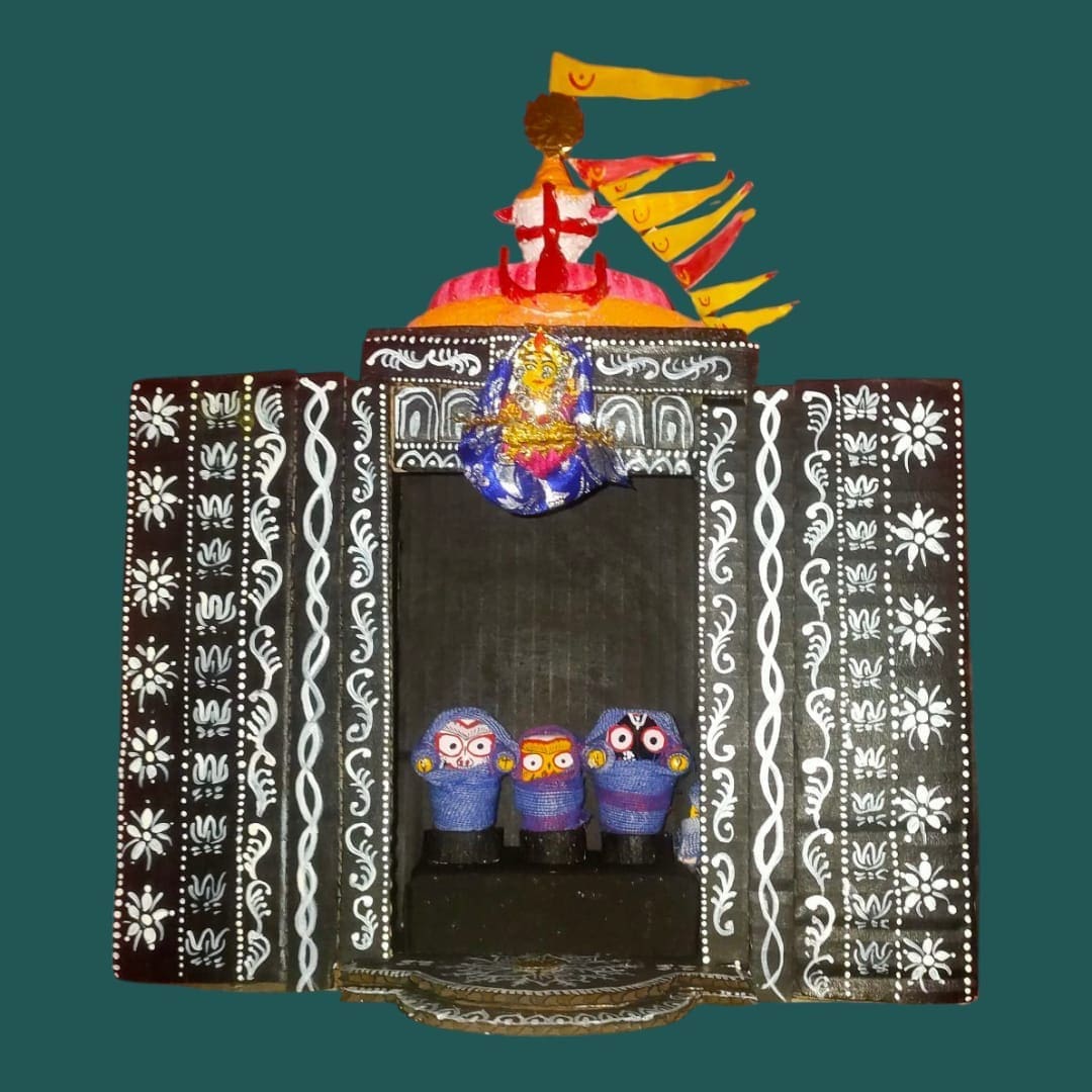 Seva-Samarpan Rupam: Curated Devotional Combo - Shri Jagannath Home Temple with Murti | From shri jagannath dham , puri