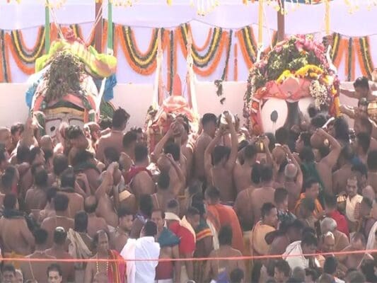 Water Abhishekam Ritual During the Snan Purnima of Sri Vigrahas