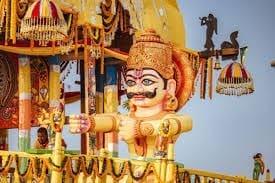 Narayana side deity on the Nandighosha chariot