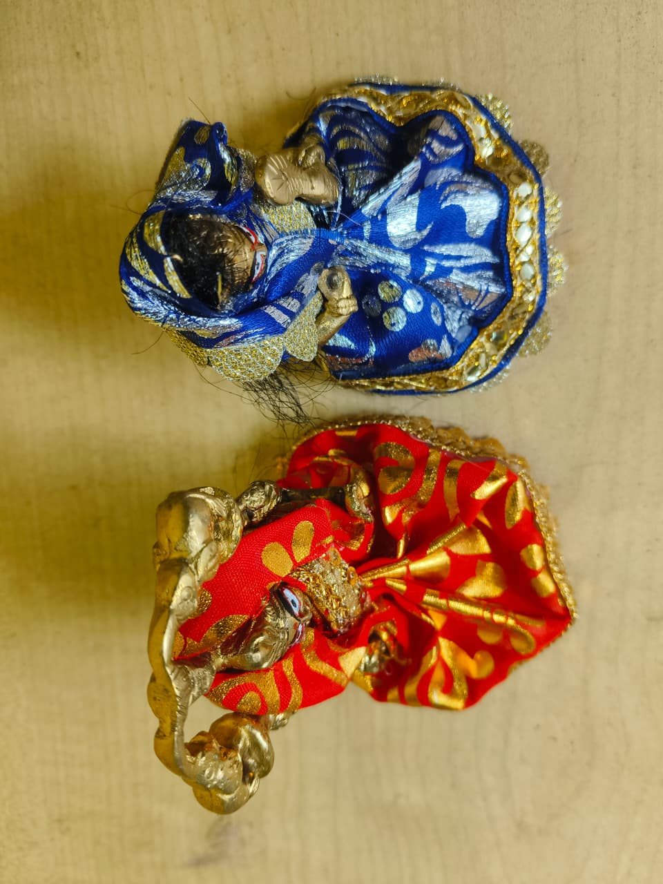 Brass Shridevi and Bhudevi Murti (3 Inches): Ritual-Grade Brass Jagannath Murti | From shri jagannath dham , puri - Image 6