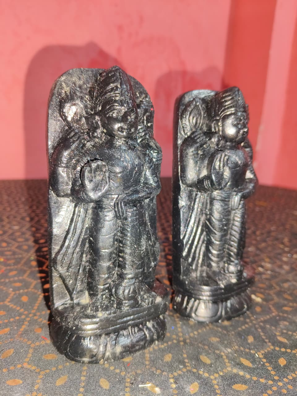 Jaya Vijaya Murti (Black Stone): Ritual-Grade Black Stone Dwarapalaka Pair | From shri jagannath dham , puri - Image 2