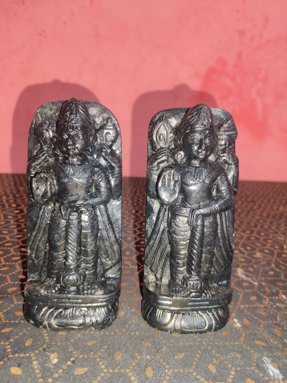 Jaya Vijaya Murti (Black Stone): Ritual-Grade Black Stone Dwarapalaka Pair | From shri jagannath dham , puri