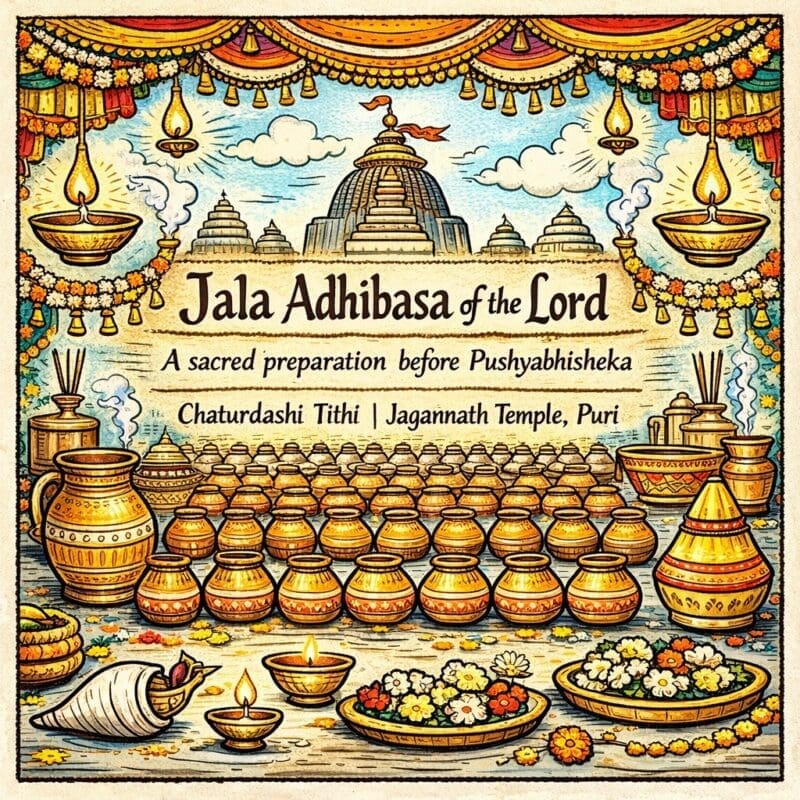 Jala Adhibasa ritual before Pushyabhisheka of Lord Jagannath