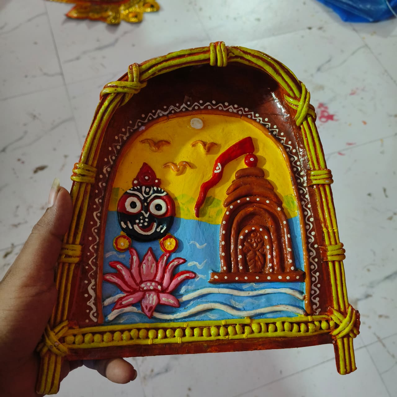 Nilasindhu Kula: Sacred Coastal Wall Art | From shri jagannath dham , puri - Image 2