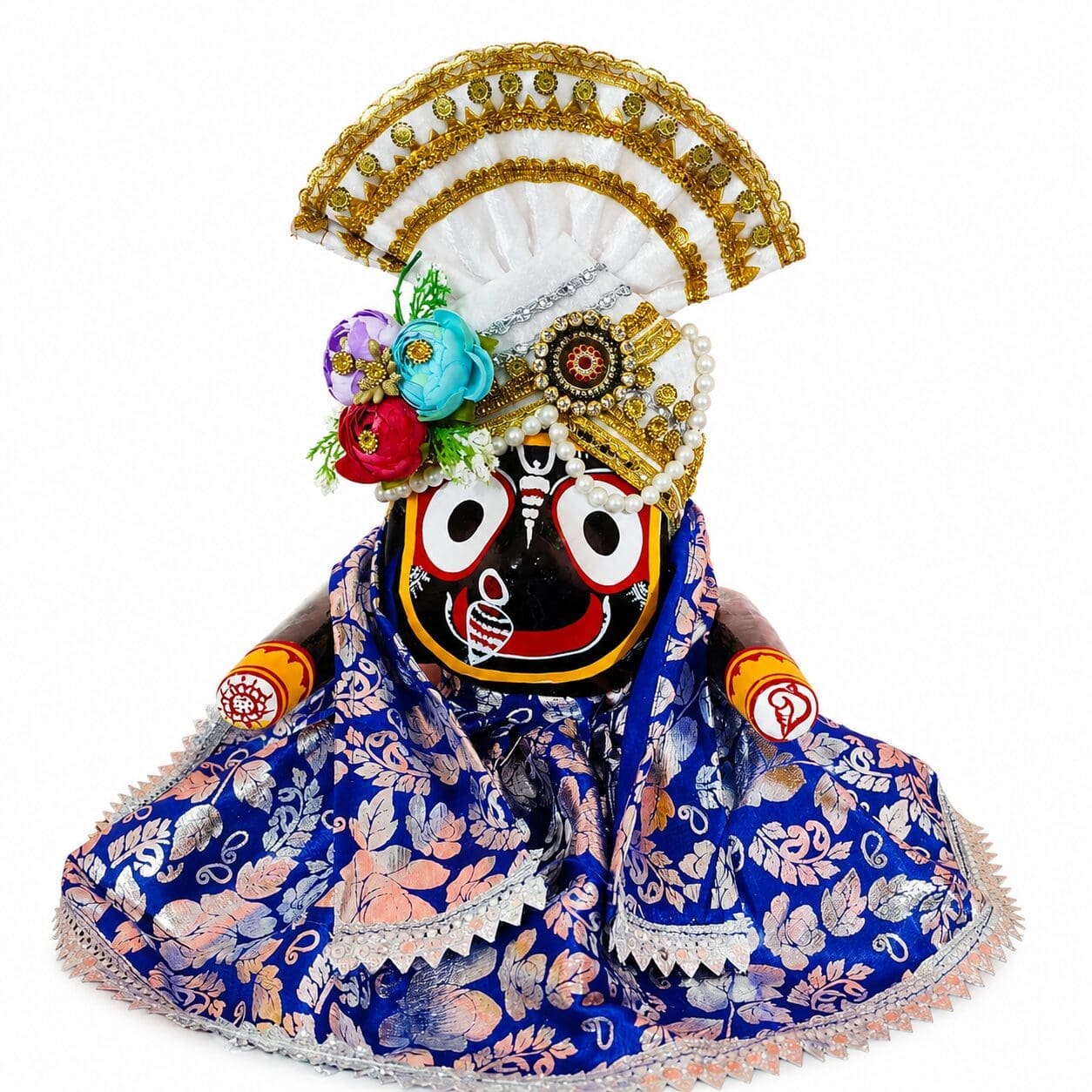 Rajhansa Mukut: Elegant White and Gold Crown | From shri jagannath dham , puri - Image 5
