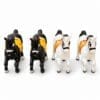 Decorative Fiber Horse Figurine Set of 4 – Black & White - Image 5