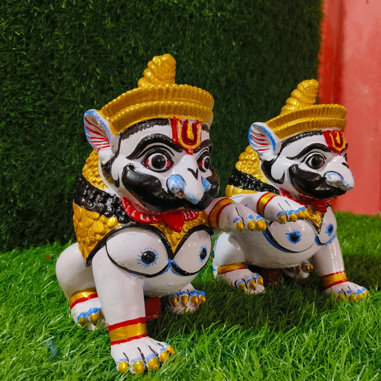 Temple Type Fiber Lion Set (2 Parts) | From shri jagannath dham , puri - Image 2
