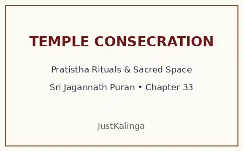Temple Consecration visual for Pratistha rituals and sacred space in Chapter 33